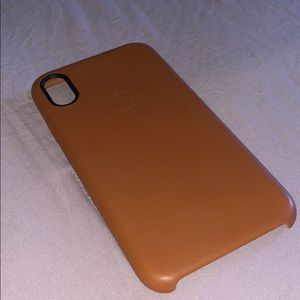 Brown leather iPhone case for XR